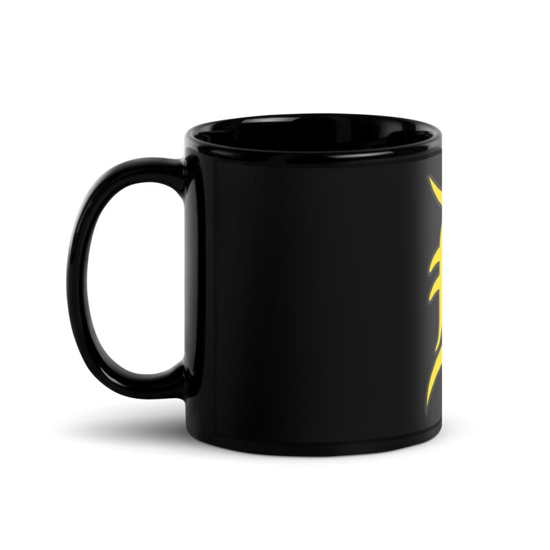 Schwarze glänzende Tasse – Bild 2