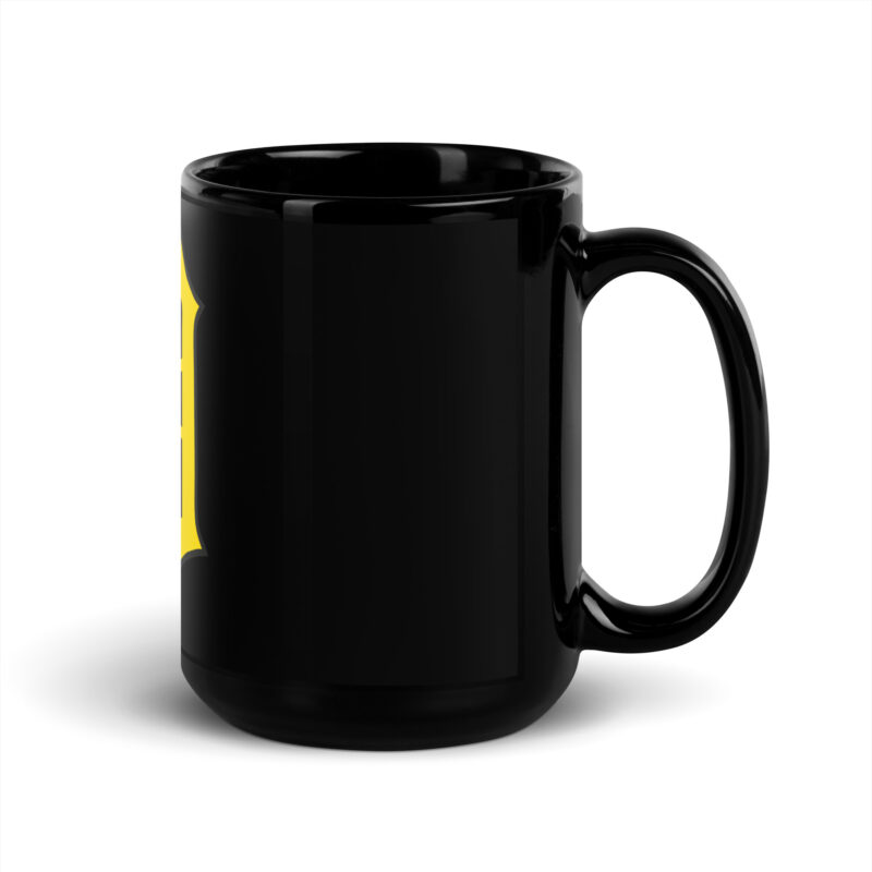 Schwarze glänzende Tasse – Bild 5