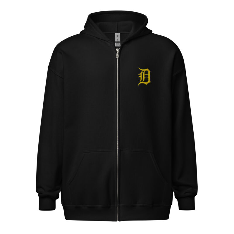 Unisex Zip Hoodie mit D Stick